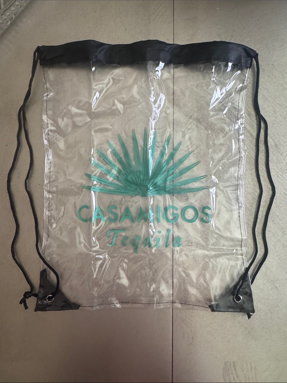 Casamigos Tequila Clear Drawstring Backpack - Teal Logo